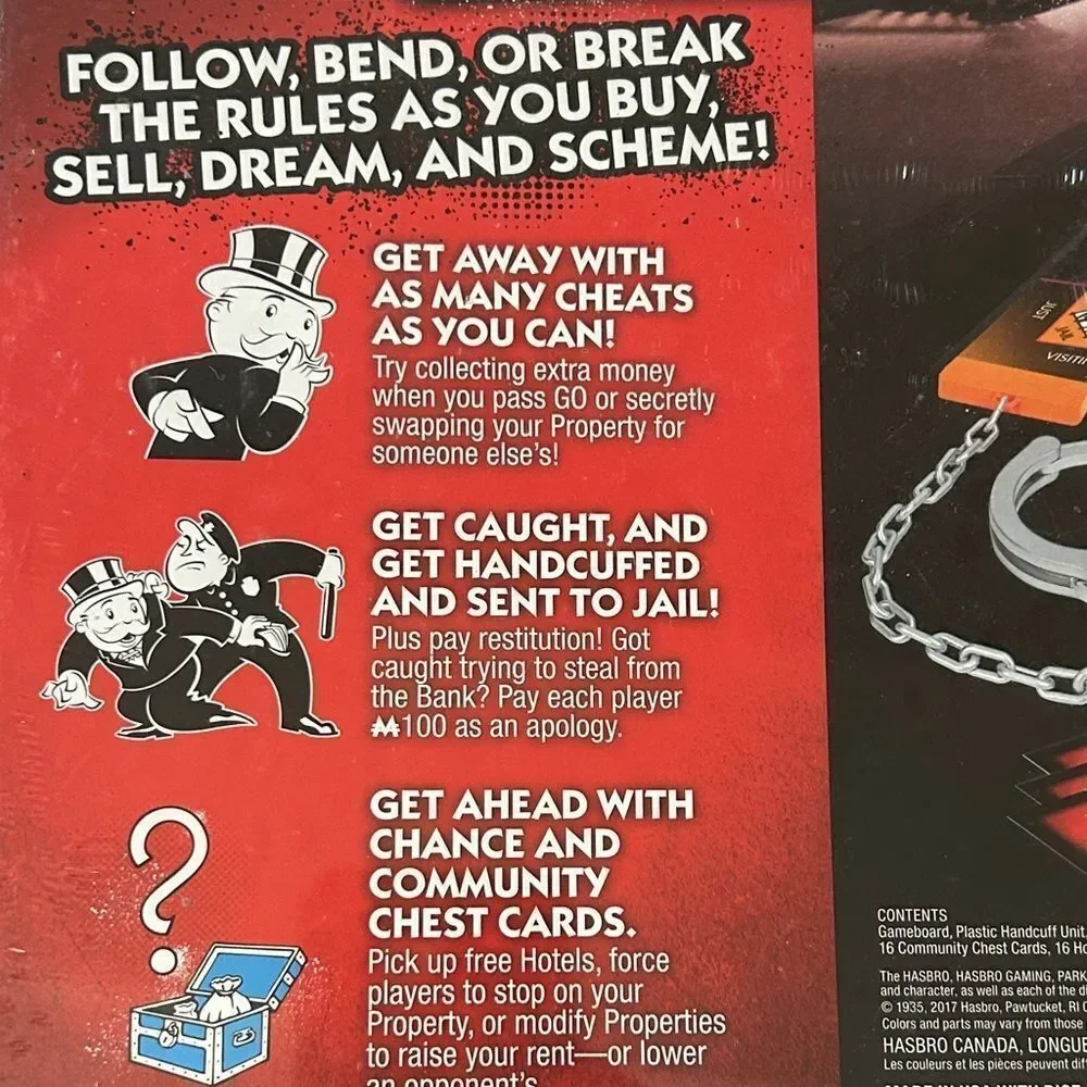 Hasbro monopoly cheaters
